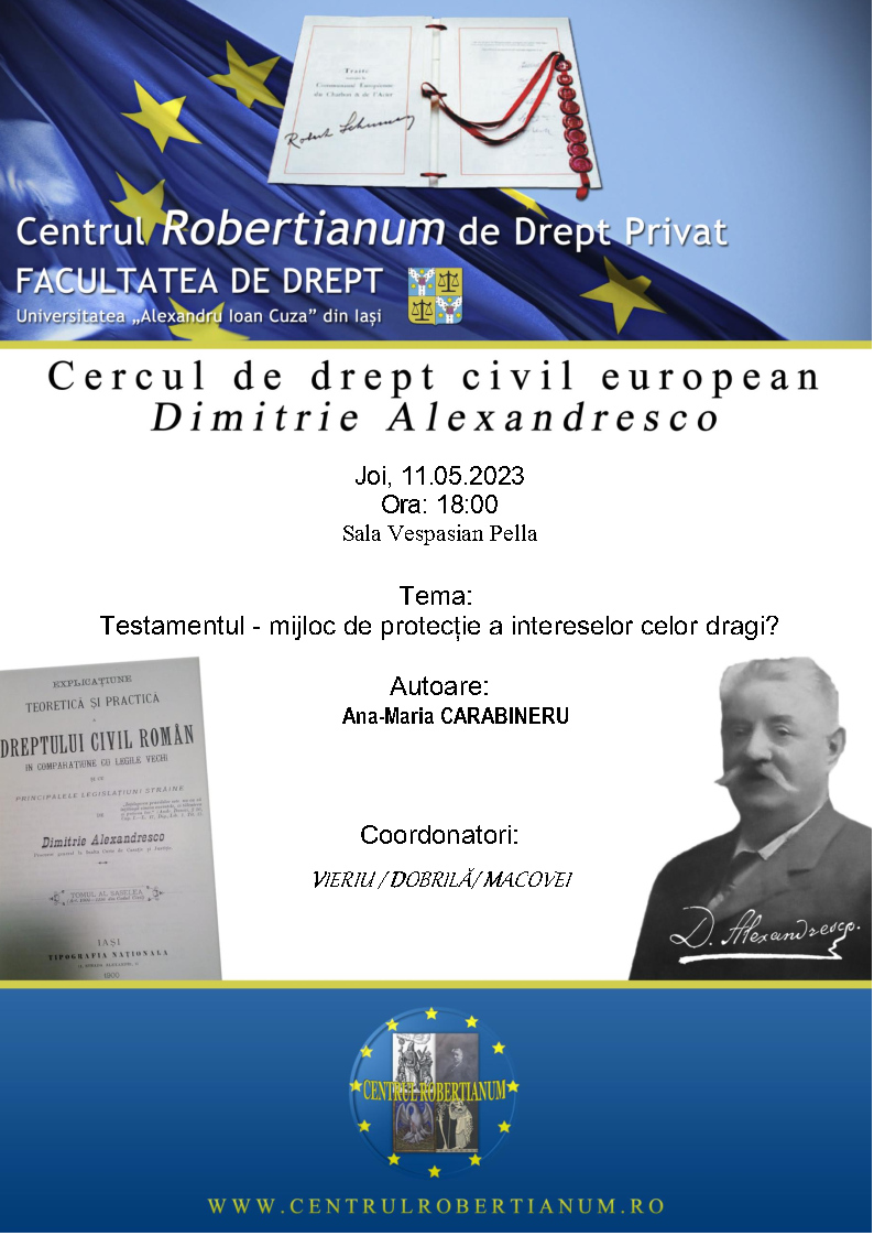Ședință de cerc – Cercul de drept civil european Dimitrie Alexandresco