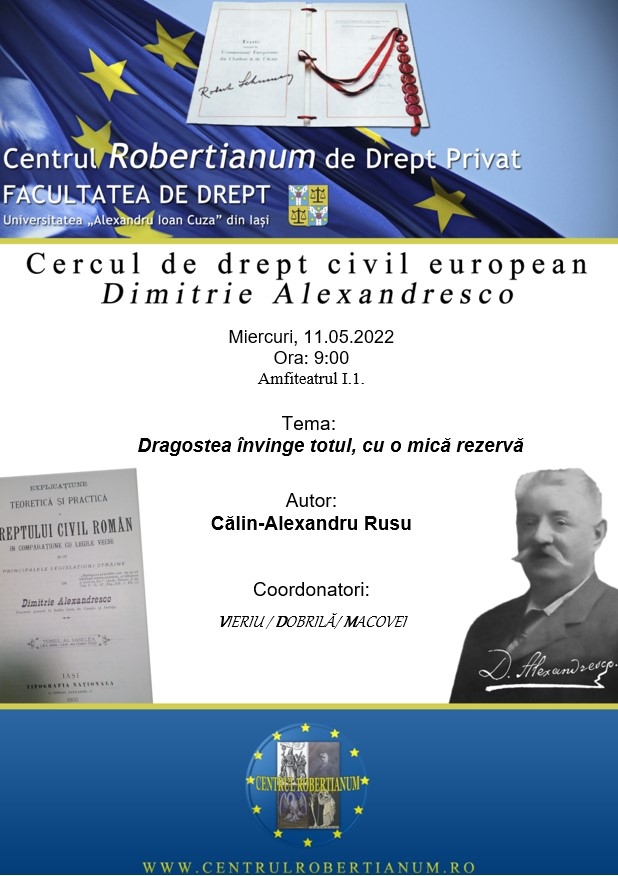 Ședință de cerc – Cercul de drept civil european Dimitrie Alexandresco 