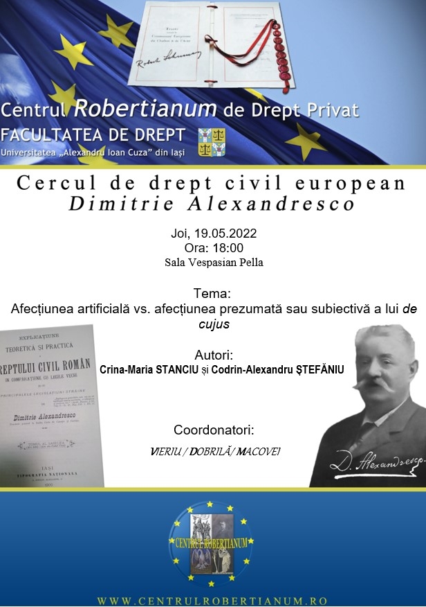 Ședință de cerc – Cercul de drept civil european Dimitrie Alexandresco 