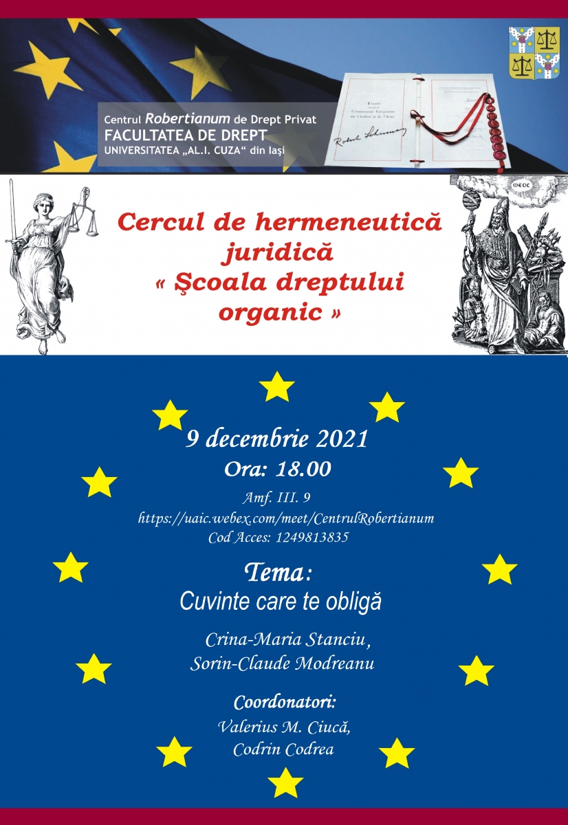 Şedinţă a Cercului de hermeneutică juridică 